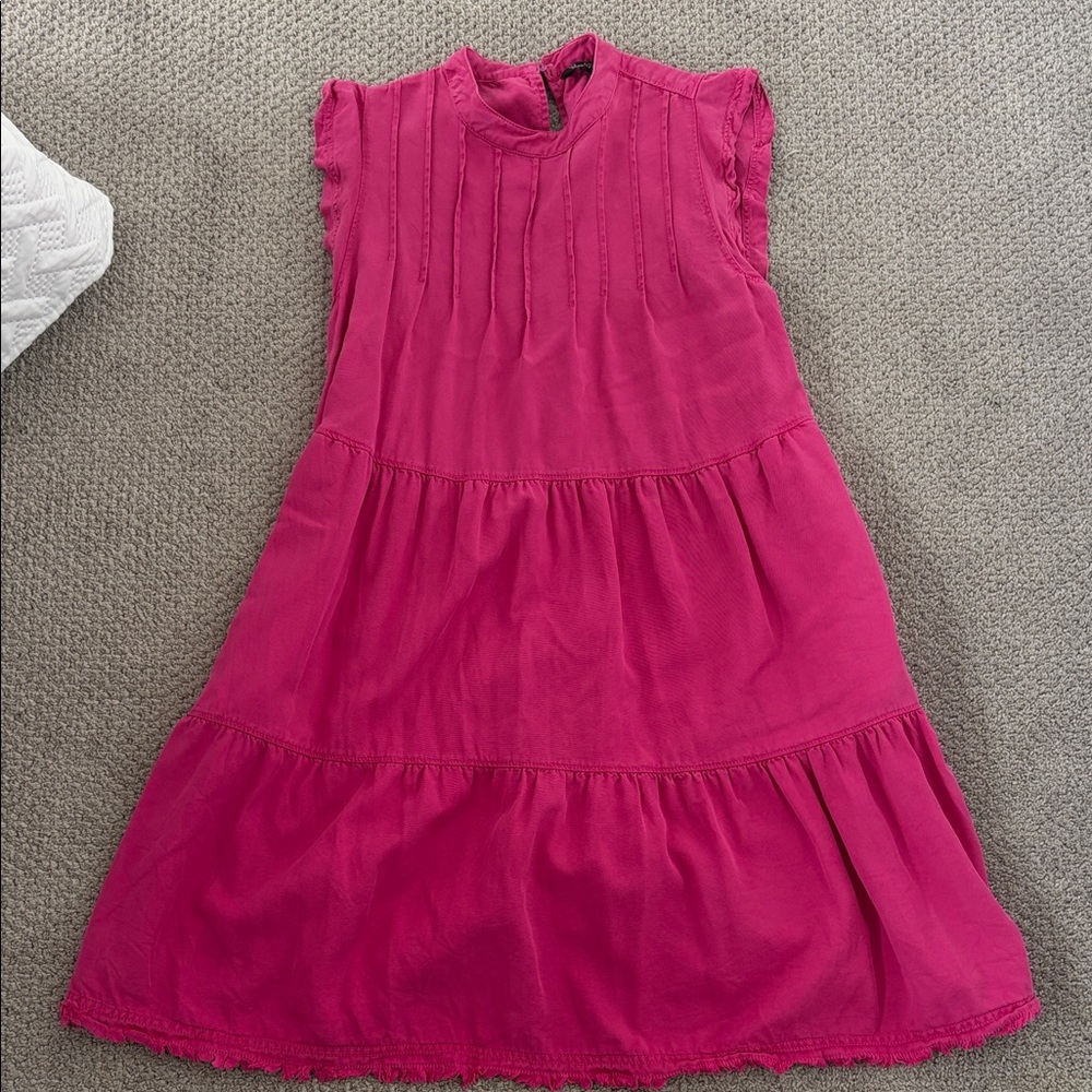 Velvet Heart Bright Pink Tiered Girls' Dress